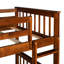 Lit superposé en noyer avec beaucoup de rangement - élégant pour les chambres Twintwin dans des échelles pour rehausser le décor de votre chambre à coucher