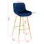 2 tabourets de comptoir de 30 pouces en velours bleu, repose-pieds et pieds dorés, 2 tabourets de bar en tissu bleu au design moderne-1229282266
