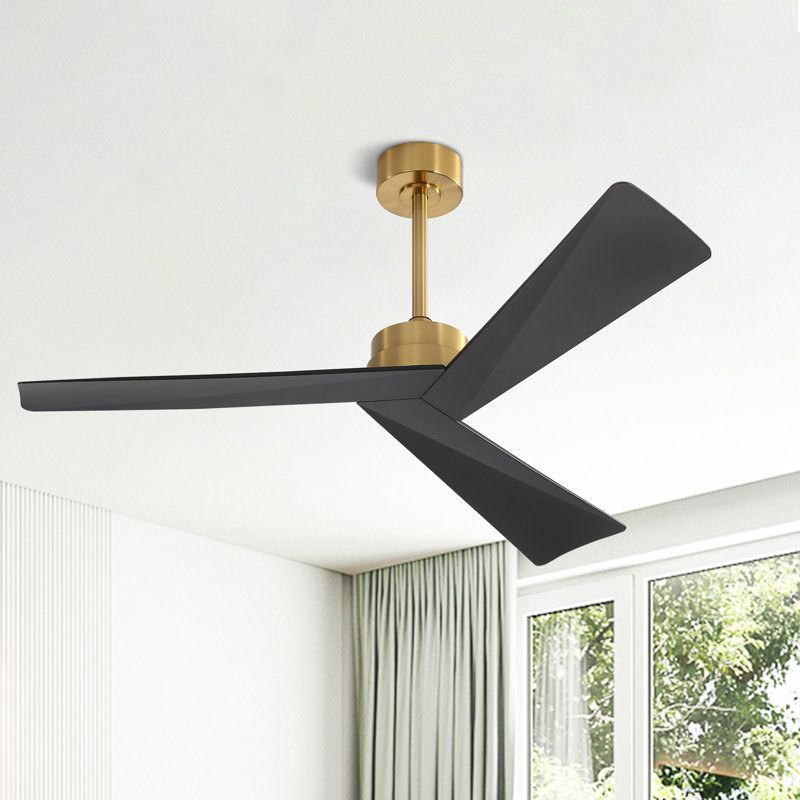 Ventilateur de plafond CC 52 po avec télécommande Breeleigh, ventilateur de plafond intérieur, 3 pales en ABS