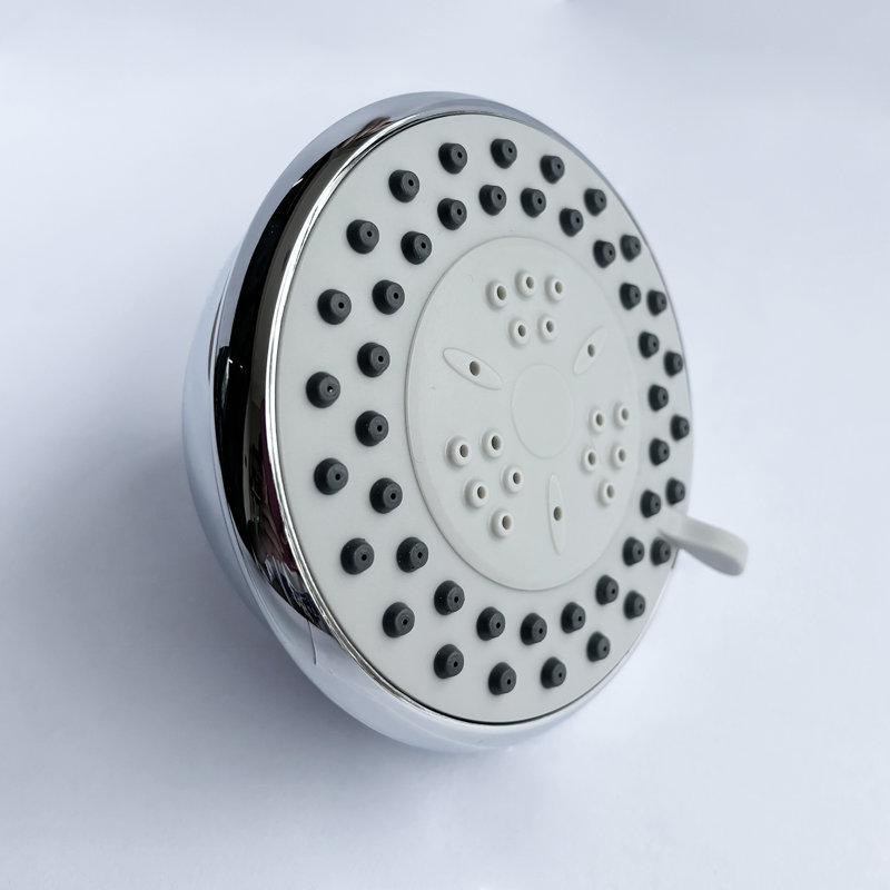 Pommeau de douche effet pluie 14,5 x 12,5 x 9,9 cm, ABS, monobloc, chromé, 3 jets réglables