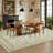 Area Rugs Washable Vintage Area Rug for Living Room or Bedroom – Soft, Distressed, Non-Slip, Low Pile Carpet – Indoor Dining Room Home Decor-1215021696