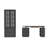 2 Piece Office Set Include 78.7'' H X 31.5'' W Bookcase And 63'' W Lift Computer Desk