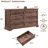 Ursula 52"W Farmhouse 6 Wide Drawer Dresser, Bedroom Chest of Drawers With  Anti-Tip Design-22230166