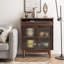 Buffet en noyer massif et bois manufacturé-1975496151