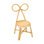 Child's Rattan Bow Chair With Backrest For Ages 2-5 In Natural