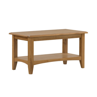 Censu Balyor Painted Oak Coffee Table With Shelf