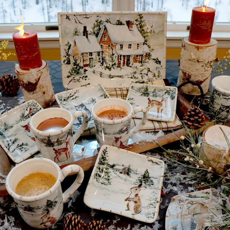Plateau rectangulaire Winter's Frost 14 po x 10,25 po x 1,25 po