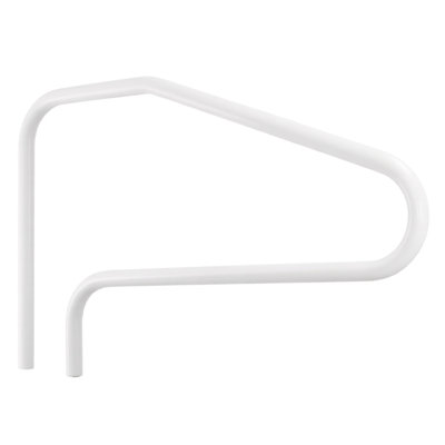 Outdoor Handrail 48 x 32 Inches Stainless Steel 1 Piece White Adjustable Heavy Duty Construction