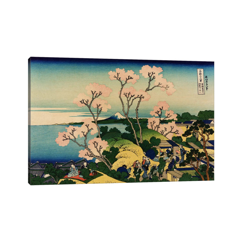 Goten-yama-hill, Shinagawa On The Tokaido (Tokaido Shinagawa Goten'yama No Fuji) by Katsushika Hokusai - Wrapped Canvas Painting