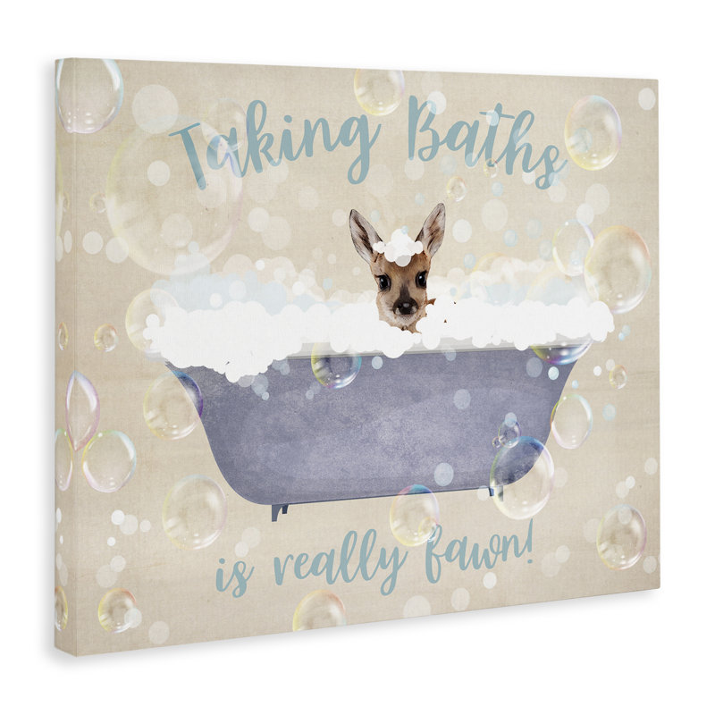 «Take Baths Is Fawn Canvas», conception par Susan Arnot, H 36 po x l 48 po