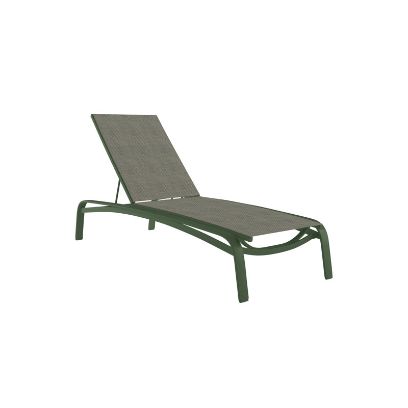 Laguna Beach Outdoor Chaise Lounge, Graphite, Cobble Stone