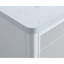 Ensemble de meuble-lavabo autoportant blanc entièrement assemblé de 30 po avec construction en bois massif et plateau en marbre d'ingénierie