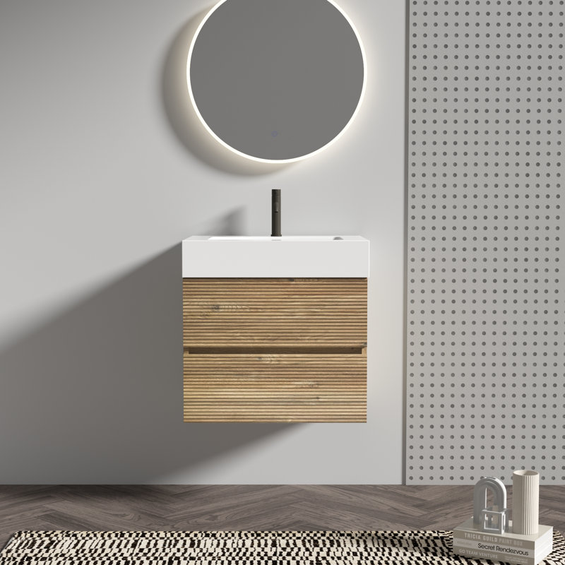 Armoire de salle de bain murale 24 pièces en panneau de particules 24 po, 24", White