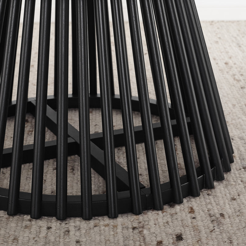 Table basse moderne et minimaliste, table basse en bois massif, Noir, noir, noir, noir