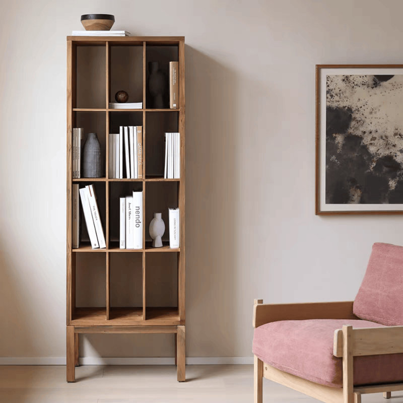 Vitrine en bois massif simple et rétro