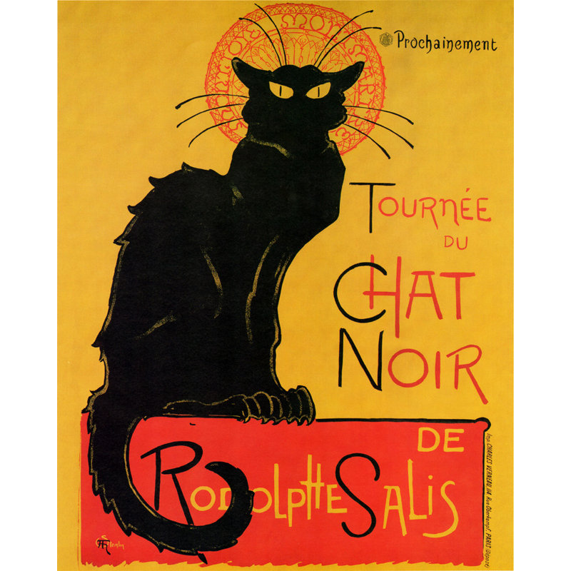 Tournee Du Chat Noir, H 18 po x l 14 po