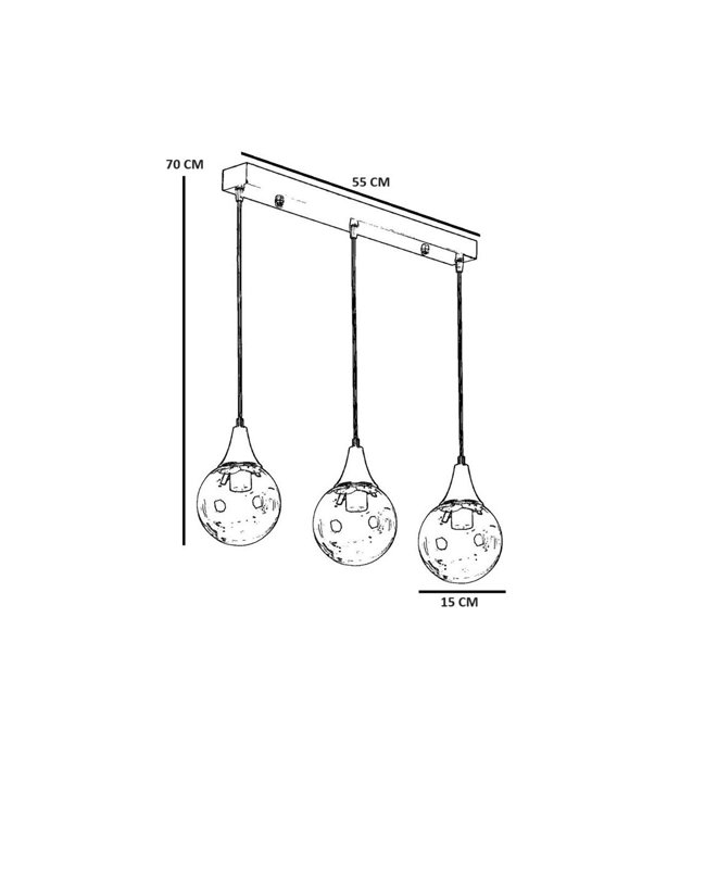 Chandle Chandelier, Gold/White