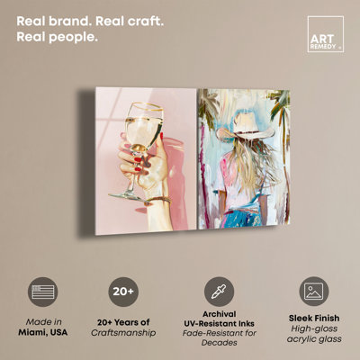 Impression sur toile Gilded Modern Minimal Set par Art Remedy
