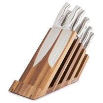 JumblWare Bamboo Knife Block, Wooden Knife Drawer Organizer for 12 Steak  Knives 