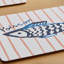 Catch Of The Day Paper Printed MDF Striped Placemat