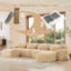 Canapé 4 places moelleux moelleux avec 2 repose-pieds-75037875-75037873-75037878