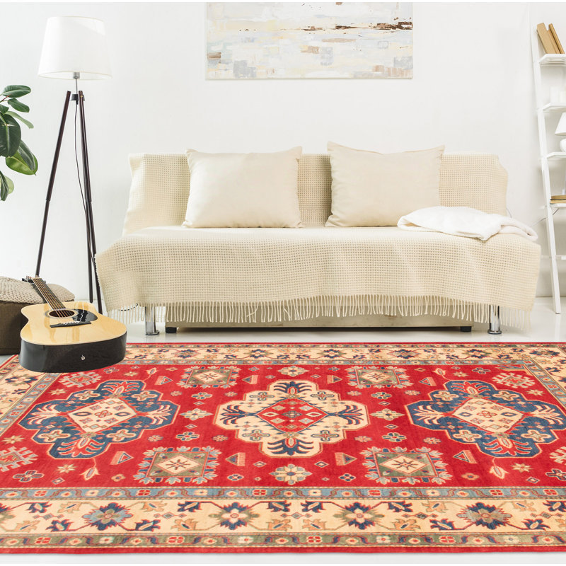 Tapis rouge foncé Finest Ghazni 6 pi 2 po x 9 pi 1 po