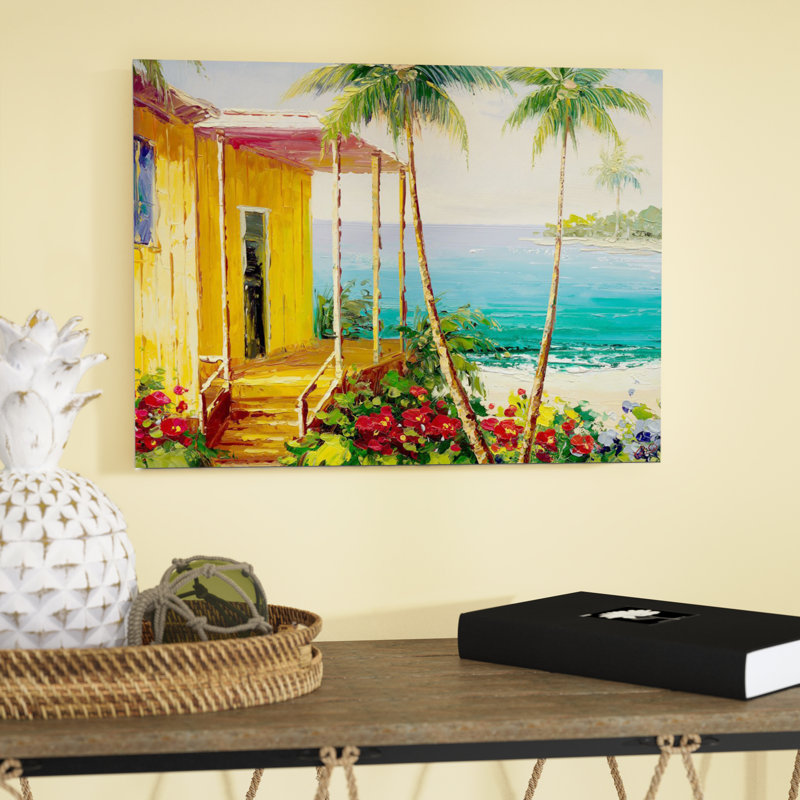 'Palm Harbour' Painting Print on Wrapped Canvas, 18" H x 24" W x 2" D