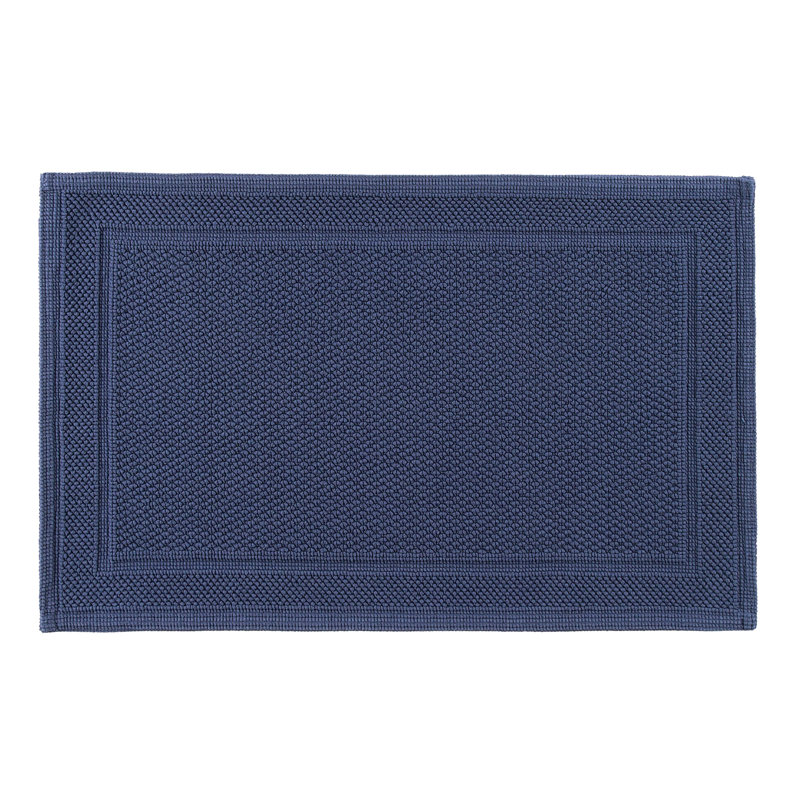 Bee Waffle Rectangle Bath Rug, 20" W x 31" L, Silver