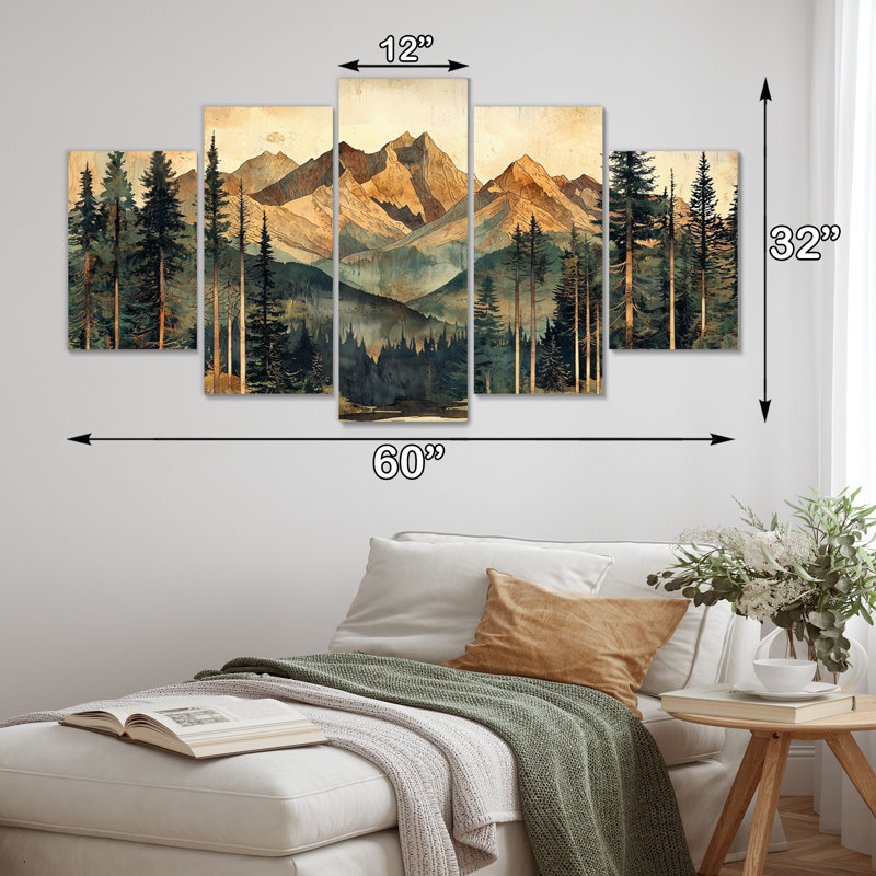 Paysage montagnard montagnard II - Treescape Art - Décoration murale traditionnelle