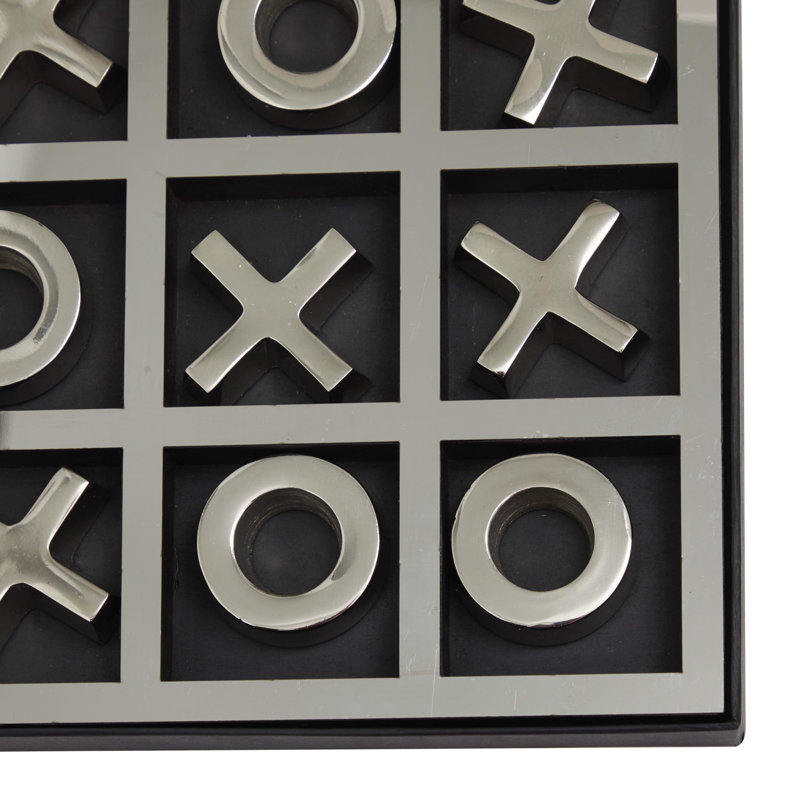 Ensemble de jeu Tic Tac Toe Parlex, Argent