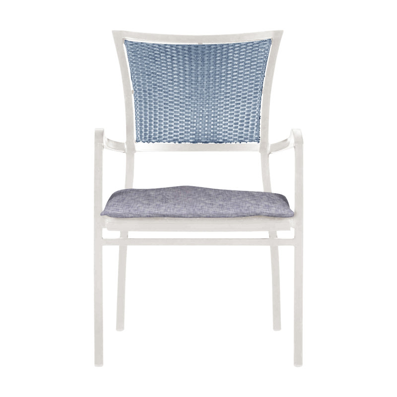 Fauteuil Aire - Craie et chambray, Dentelle Rollo, Pas de soudure, Craie / Chambray