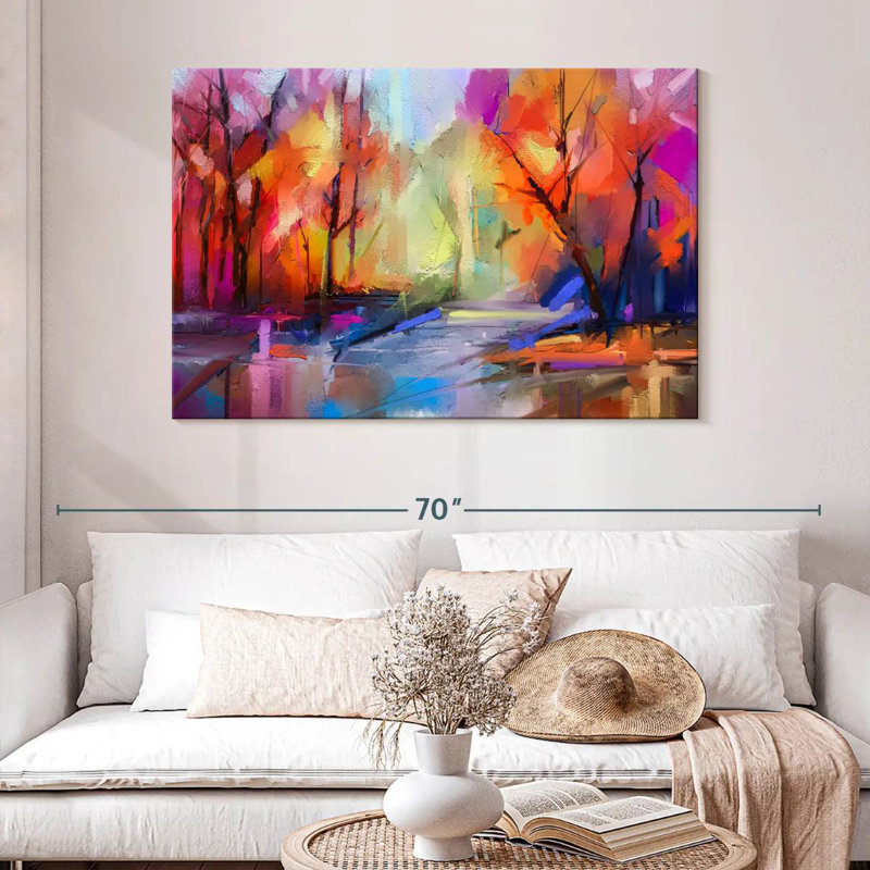 Avery Forest Lake Abstract, 32" H x 48" W