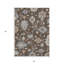 Tapis extérieur lavable floral beige et bleu 5 pi x 8 pi chocolat