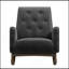 Chaise berçante en bois massif gris foncé