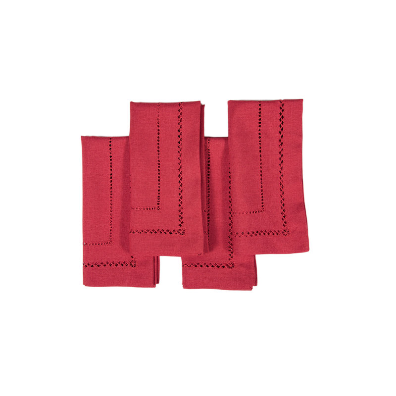 Polyester Solid Colour Napkin, Red