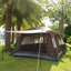 Très grande tente 10-12-14 personnes (B), tentes familiales, 2 chambres, 3 portes et 3 fenêtres avec filet, mur droit, imperméable, double couche, grande tente pour l'extérieur, pique-nique, camping, rassemblement familial-111377169
