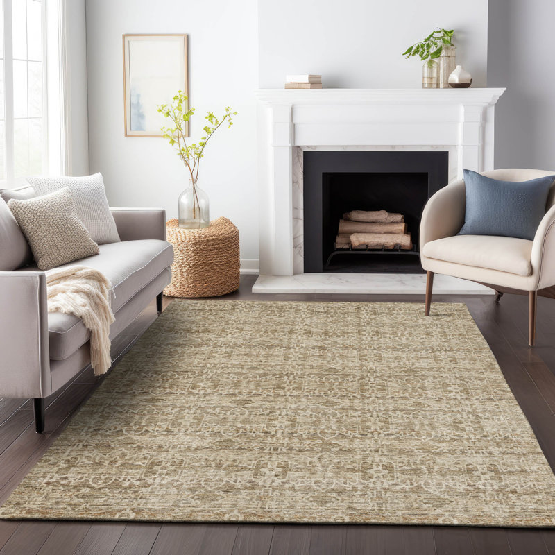 Machine Washable Indoor/Outdoor Colman ACN2152 Striped Rug, Rectangle 5' x 7'6"