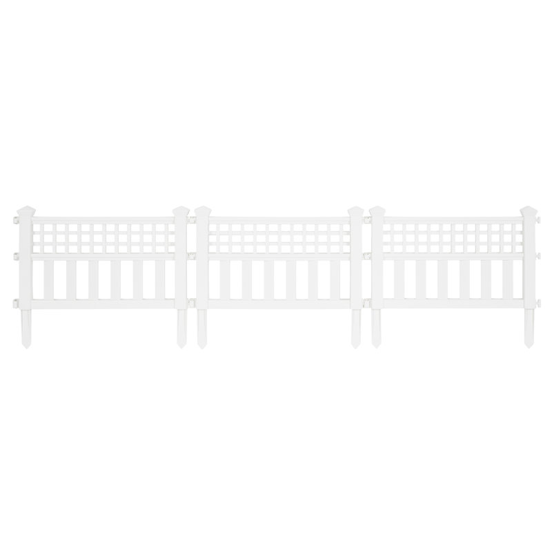 24'' H x 20.5'' W White Plastic Fencing with 3 Panel(s) Included