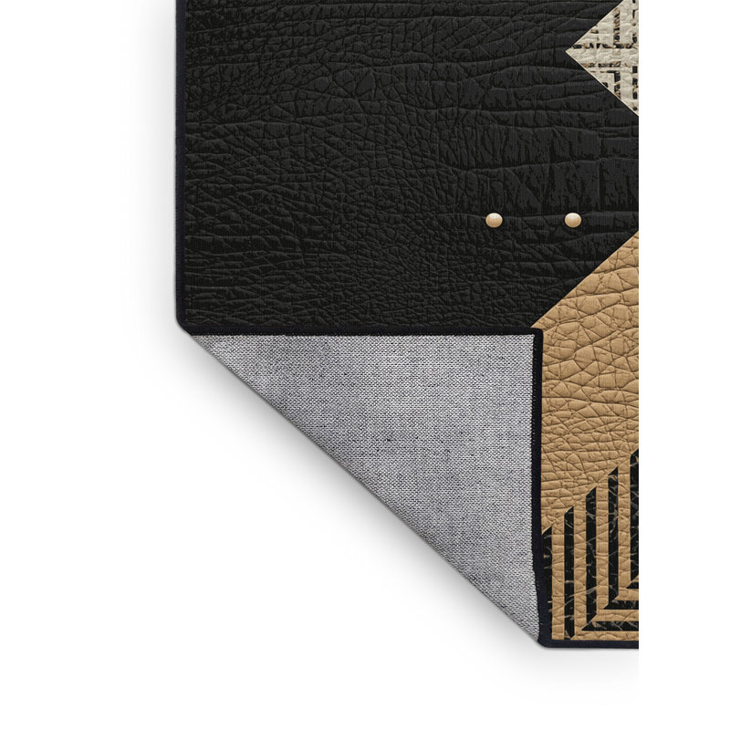 Tapis gris lavable à la machine à motif géométrique moderne à motif géométrique Bishopston, 7 x 9