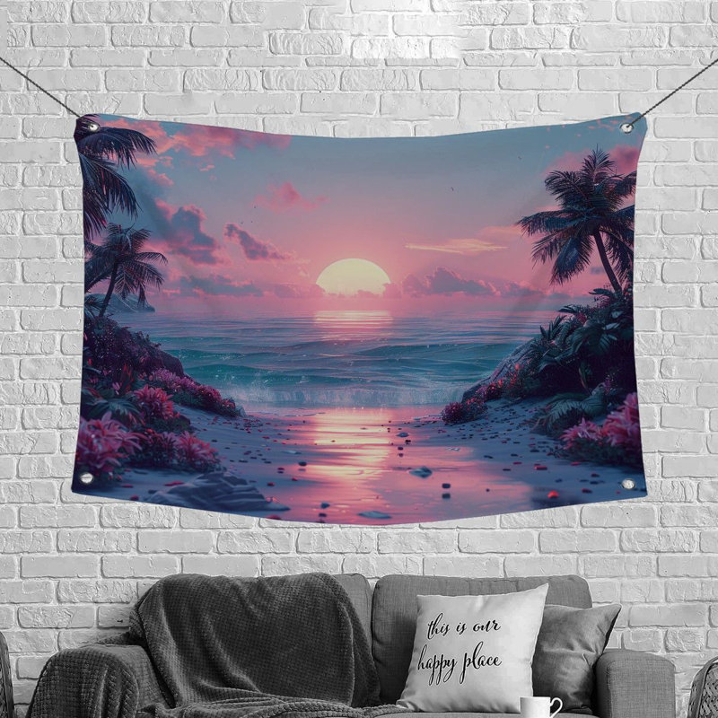 Tapisserie en microfibre, H 88 po x l 104 po