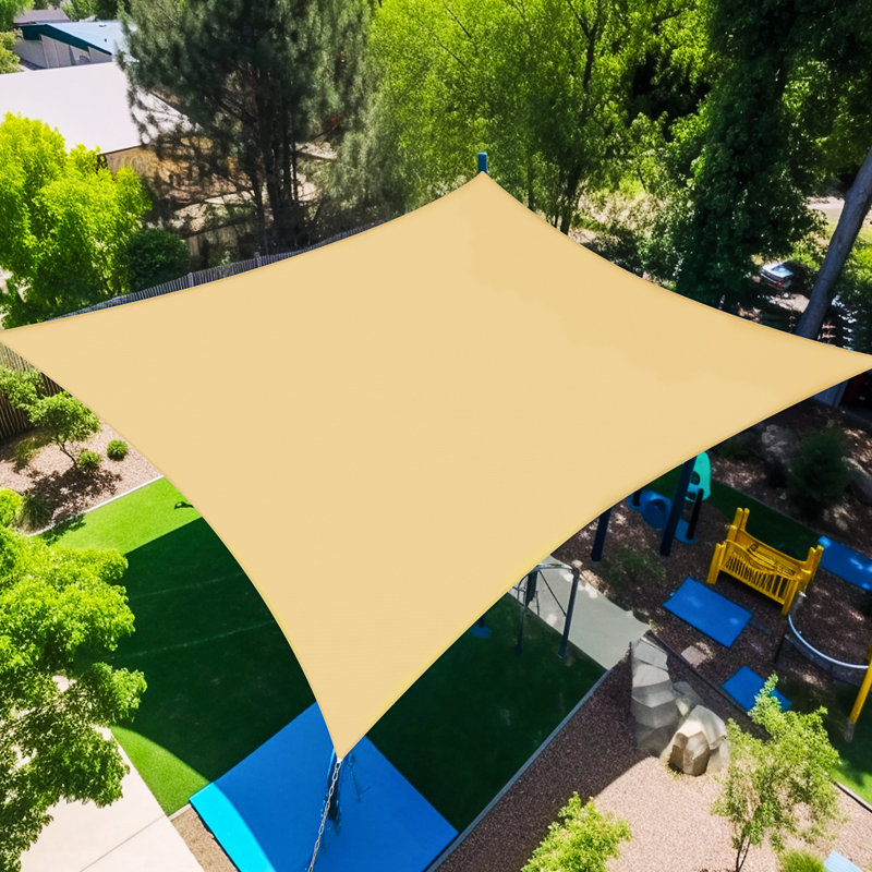 Customized Rectangle Sun Shade Sail by Artpuch, Sand, 10' x 16'