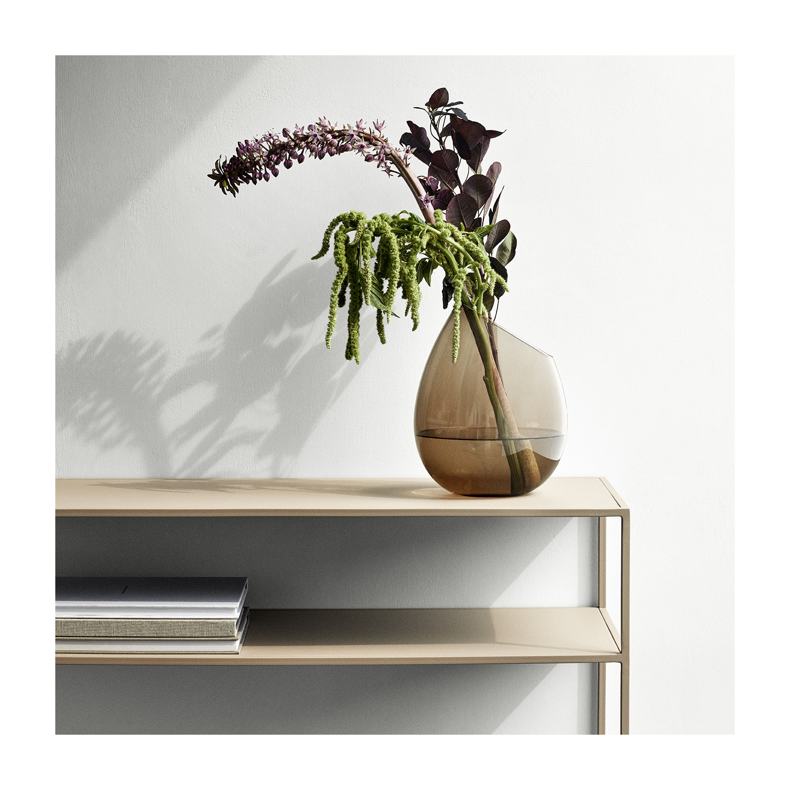 DROP Glass Table Vase, 6.57" H x 4.92" W x 4.92" D, Coffee