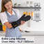 Deiss Pro 2-piece Heat and Stain Resistant Silicone Oven Mitts for Cooking
