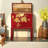 Hand-Painted Red Solid Wood Small Accent Trunk