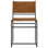Thatcher Leather And Metal Dining Chair In Tan