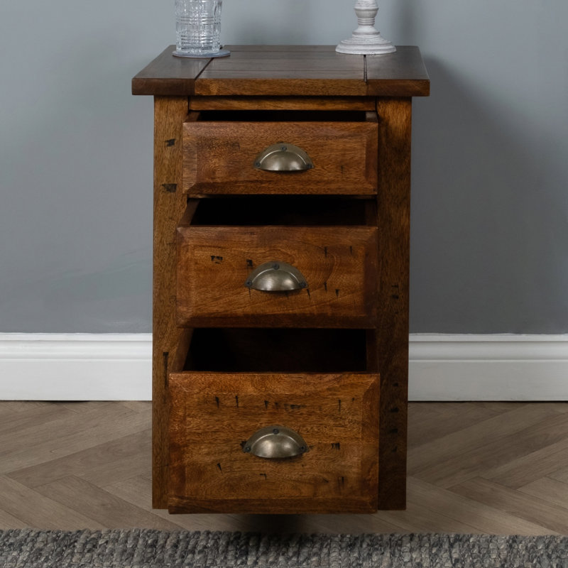 Berntsen 45cm W Solid Wood Bedside Table