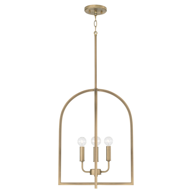 Luminaire suspendu en forme de dôme à 4 lumières Kryno, Or