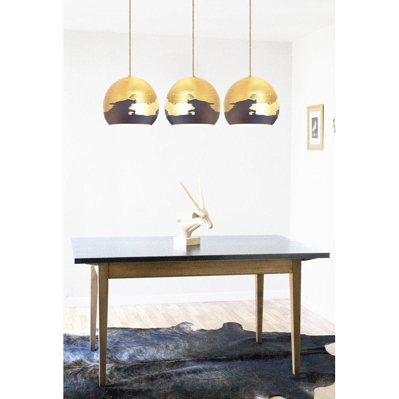 Ombre 1 - Light Pendant, Brass, Matte Black/Brass, Yes