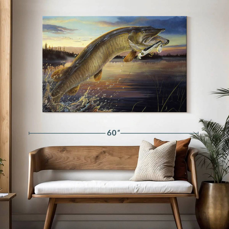 Brampt Twilight Muskie, 34" H x 51" W