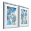 "Subtile blues I", ensemble de 2 reproductions d’art graphique encadrées sur papier